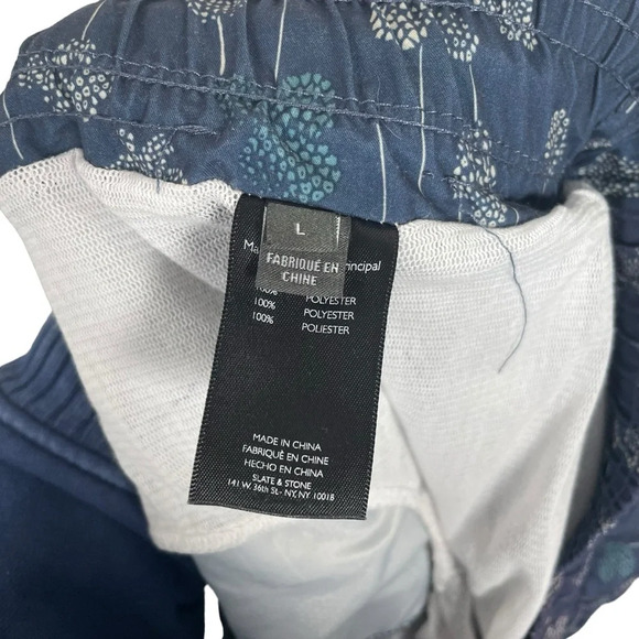 Slate & Stone Men’s Tropical 6’’ Swim Trunks in Blue/Pink Size L - Picture 7 of 9